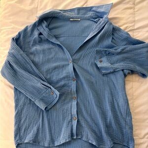 Blue Button-Up Shirt